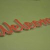 Medinis pastatomas užrašas "Welcome" - Image 2