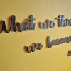 Medinis pakabinamas užrašas "What we think we become" - Image 4